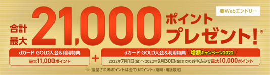 ｄカード GOLDのキャンペーン
