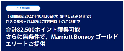 Marriott Bonvoy アメックス・プレミアムのキャンペーン