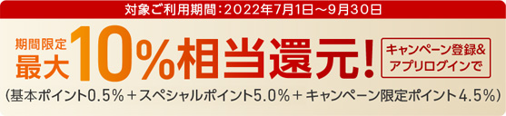 三菱UFJカード ゴールド プレステージ10％還元キャンペーン